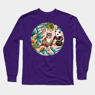 Noodle Jungle Fantasy in Pink Long Sleeve T-Shirt